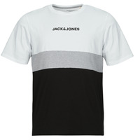 Kleidung Herren T-Shirts Jack & Jones JJEREID BLOCKING TEE SS Weiß