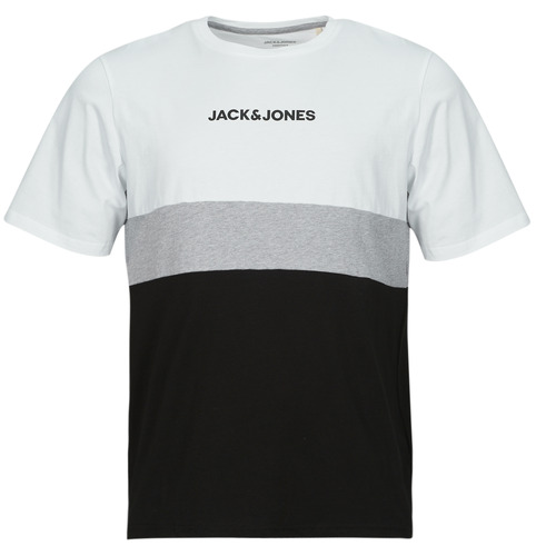 Kleidung Herren T-Shirts Jack & Jones JJEREID BLOCKING TEE SS Weiß