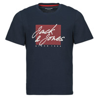 Kleidung Herren T-Shirts Jack & Jones JJZURI TEE SS CREW NECK Marineblau