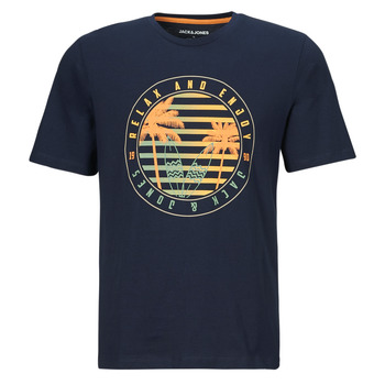 Kleidung Herren T-Shirts Jack & Jones JJSUMMER VIBE TEE SS CREW NECK Marineblau