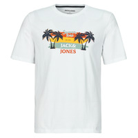 Kleidung Herren T-Shirts Jack & Jones JJSUMMER VIBE TEE SS CREW NECK Weiß