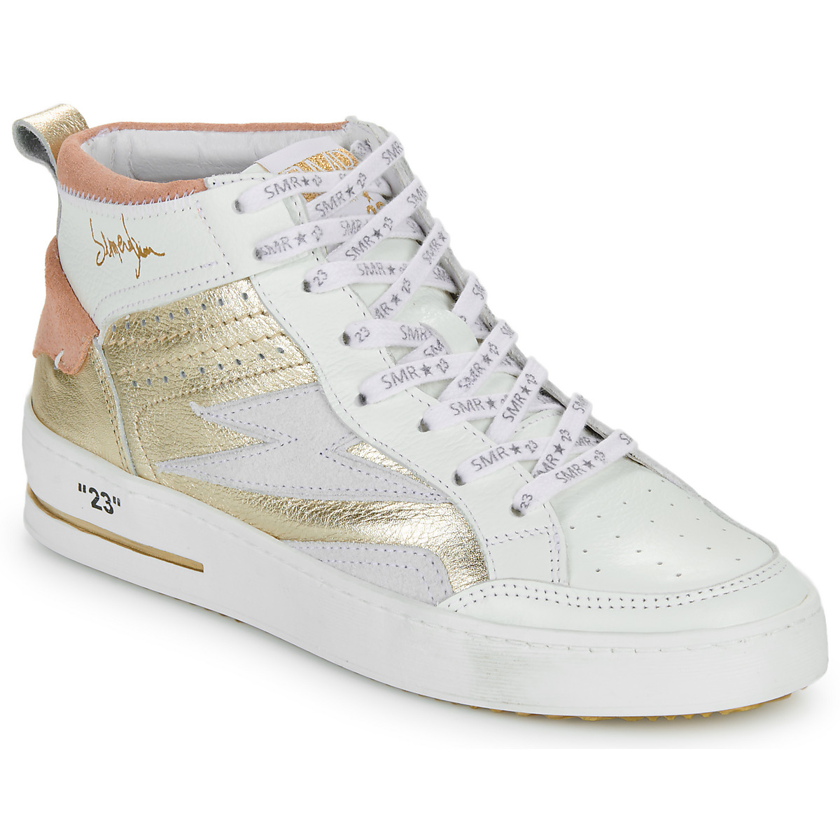 Schuhe Damen Sneaker High Semerdjian MISTRAL Weiß / Golden