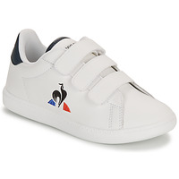 Schuhe Kinder Sneaker Low Le Coq Sportif COURTSET_2 KIDS Weiß / Marineblau