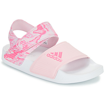 Schuhe Mädchen Sandalen / Sandaletten Adidas Sportswear ADILETTE SANDAL K Weiß