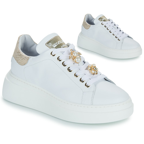 Schuhe Damen Sneaker Low Meline  Weiß / Golden