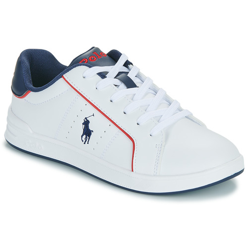 Schuhe Kinder Sneaker Low Polo Ralph Lauren HERITAGE COURT III Weiß / Marineblau / Rot