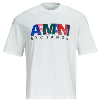 Kleidung Herren T-Shirts Armani Exchange 3DZTKA Weiß / Bunt