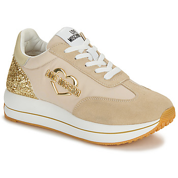 Schuhe Damen Sneaker Low Love Moschino DAILY RUNNING Beige / Golden