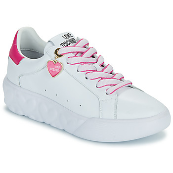 Chaussures Femme Baskets basses Love Moschino FUXIA HEART+GOLD 