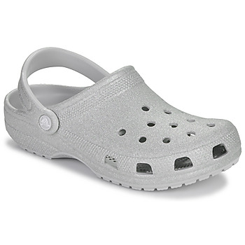 Schuhe Damen Pantoletten / Clogs Crocs Classic Glitter Clog Silbrig
