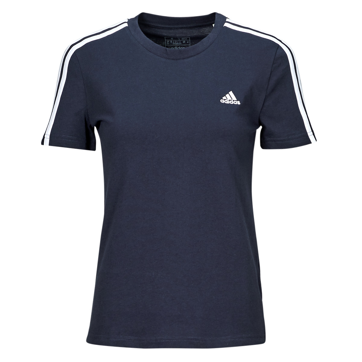 Kleidung Damen T-Shirts Adidas Sportswear W 3S T Marineblau / Weiß