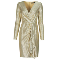 Vêtements Femme Robes courtes Lauren Ralph Lauren CINLAIT-LONG SLEEVE-COCKTAIL DRESS 