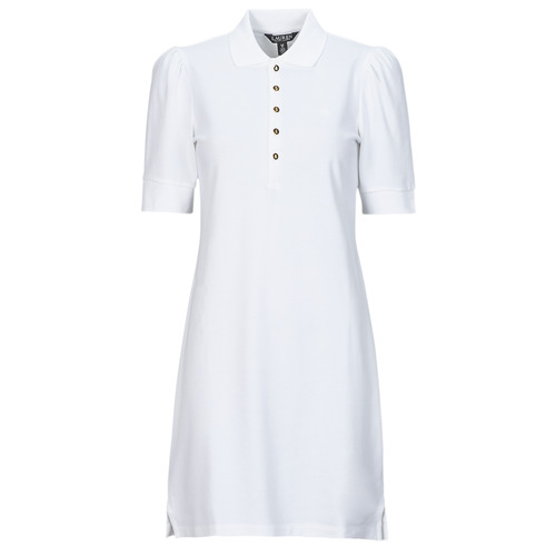 Kleidung Damen Kurze Kleider Lauren Ralph Lauren CHACE-SHORT SLEEVE-CASUAL DRESS Weiß