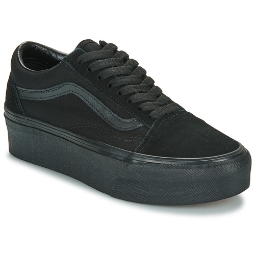 Schuhe Damen Sneaker Low Vans UA Old Skool Stackform SUEDE/CANVAS BLACK/BLACK    