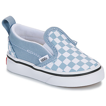 Chaussures Enfant Slip ons Vans TD Slip-On V COLOR THEORY CHECKERBOARD DUSTY BLUE 