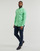 Kleidung Herren Langärmelige Hemden Polo Ralph Lauren CHEMISE AJUSTEE SLIM FIT EN POPELINE RAYE Weiß / SmaragdgrÜn
