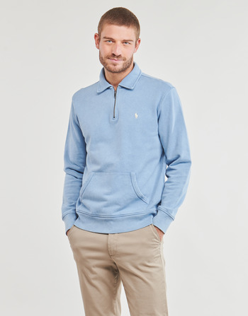 Kleidung Herren Sweatshirts Polo Ralph Lauren SWEATSHIRT DEMI ZIP EN MOLLETON Blau
