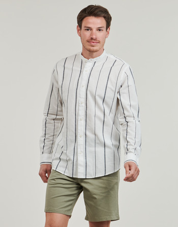 Kleidung Herren Langärmelige Hemden Selected SLHREGNEW-LINEN Weiß