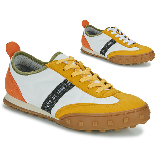 Schuhe Herren Sneaker Low Art CROSS SKY Weiß / Gelb / Orange