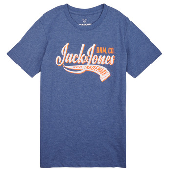 Kleidung Jungen T-Shirts Jack & Jones JJELOGO TEE SS NECK 2 COL 23/24 NOOS JNR Marineblau