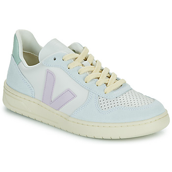 Schuhe Damen Sneaker Low Veja V-10 Weiß / Blau