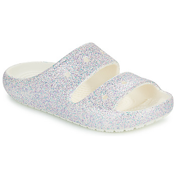 Schuhe Mädchen Sandalen / Sandaletten Crocs Classic Glitter Sandal v2 K Weiß / Glitzer