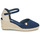 Schuhe Damen Leinen-Pantoletten mit gefloch Refresh 171882 Marineblau