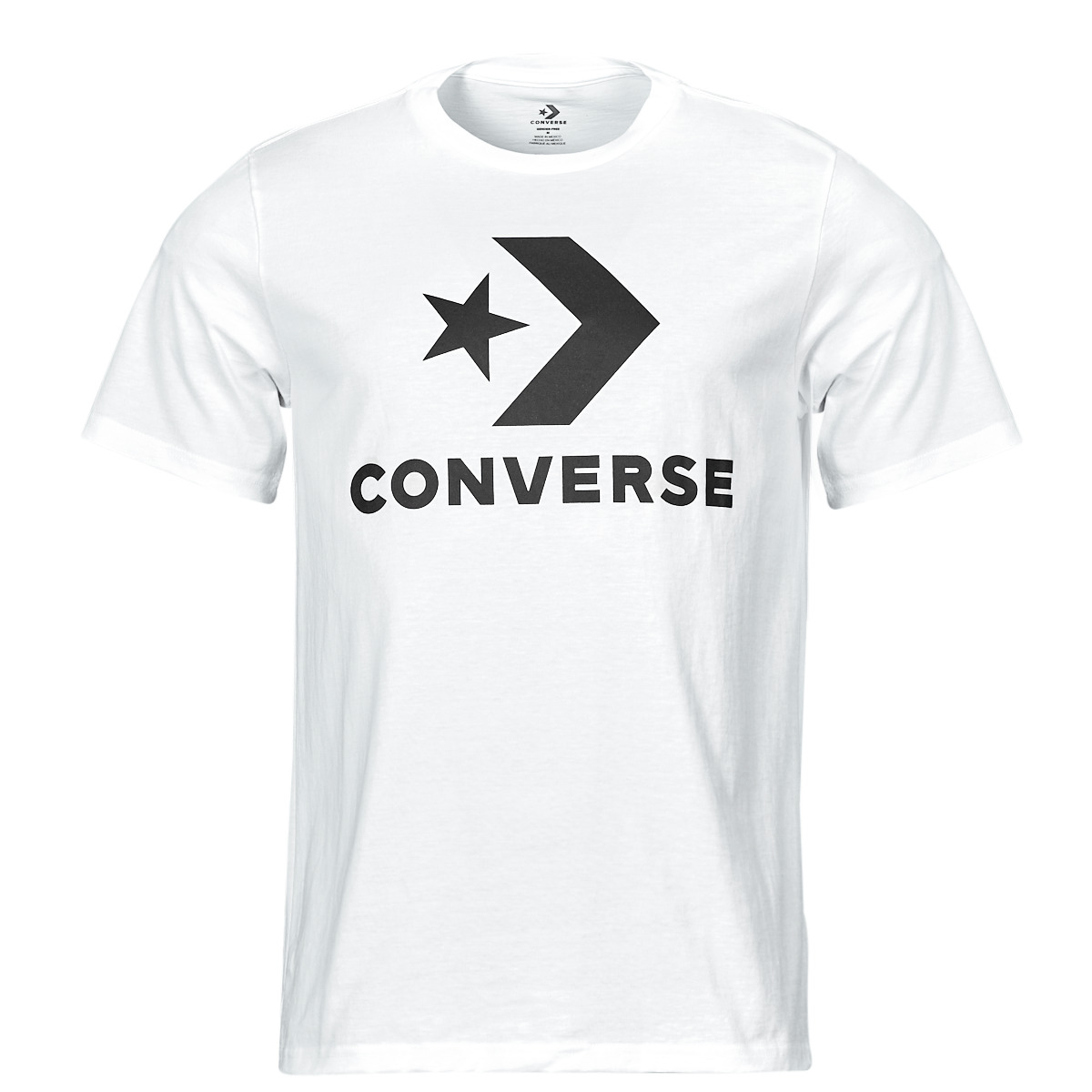 Abbigliamento T-shirt maniche corte Converse STAR CHEVRON TEE WHITE 
