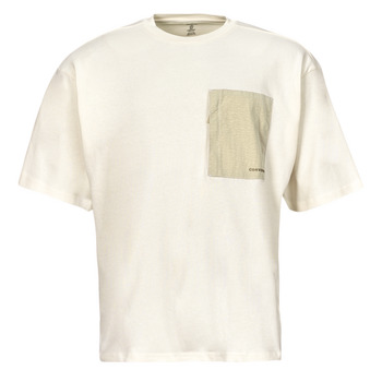 Abbigliamento Uomo T-shirt maniche corte Converse WORDMARK OVERSIZED KNIT TOP TEE EGRET 