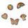 Accessoires Schuh Accessoires Crocs JIBBITZ Rainbow Elvtd Festival 5 Pack Golden / Bunt