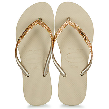 Schuhe Damen Zehensandalen Havaianas SLIM GLITTER II Golden