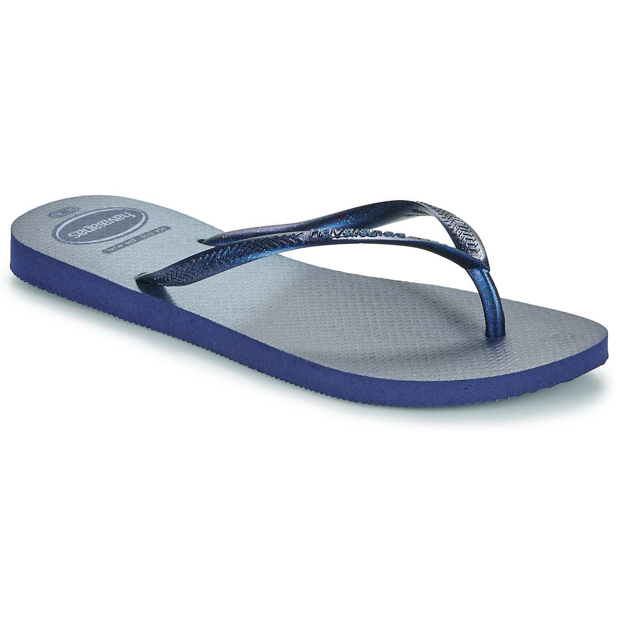 Schuhe Damen Zehensandalen Havaianas SLIM GLOSS Marineblau