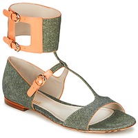 Chaussures Femme Sandales et Nu-pieds John Galliano A65970 Vert / Beige
