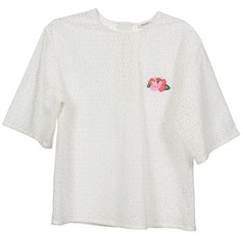 Kleidung Damen Tops / Blusen Manoush FLOWER BADGE Weiß