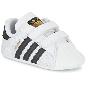 Schuhe Kinder Sneaker Low adidas Originals SUPERSTAR CRIB Weiß