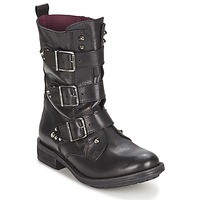 Chaussures Femme Boots Ikks RANGER-COLLECTOR-BOUCLE Noir