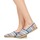 Schuhe Damen Leinen-Pantoletten mit gefloch Art of Soule BOHEMIAN Blau