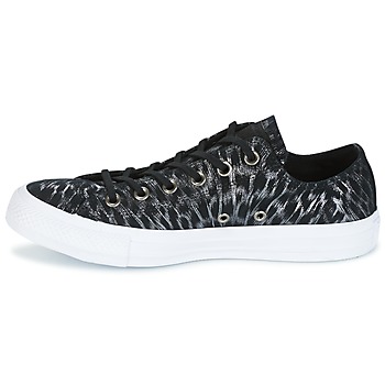Converse CHUCK TAYLOR ALL STAR SHIMMER SUEDE OX BLACK/BLACK/WHITE Nero / Bianco