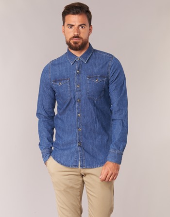 Vêtements Homme Chemises manches longues Casual Attitude IHERZI Bleu medium