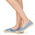 Schuhe Damen Leinen-Pantoletten mit gefloch Roxy FLORA II J SHOE CHY Blau