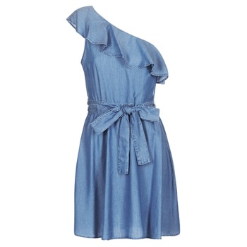Vêtements Femme Robes courtes MICHAEL Michael Kors ONE SHLDR RUFFLE DRS Denim