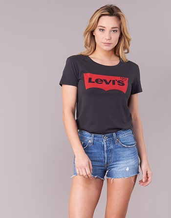 Vêtements Femme T-shirts manches longues Levi's THE PERFECT TEE Noir