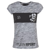 Abbigliamento Donna T-shirt maniche corte Philipp Plein Sport THINK WHAT U WANT Grigio