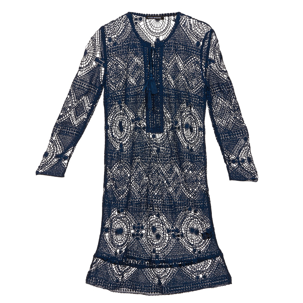 Kleidung Damen Kurze Kleider Antik Batik LEANE Marineblau
