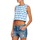 Abbigliamento Donna Top / T-shirt senza maniche Suncoo LANA Bianco / Blu