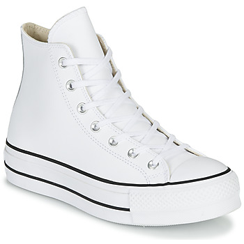 Schuhe Damen Sneaker High Converse CHUCK TAYLOR ALL STAR LIFT CLEAN LEATHER HI Weiß