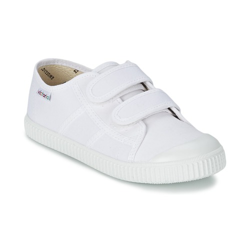 Schuhe Kinder Sneaker Low Victoria BLUCHER LONA DOS VELCROS Weiß