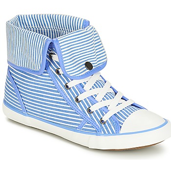 Scarpe Donna Sneakers alte André GIROFLE Bianco / Blu